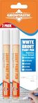 White Grout Paint Pen – Tile Grout Colorant & Sealer Marker, Quick-Dry, Ideal for Bathroom, Shower, Kitchen Tiles – Restores Grout Lines,3 Adjustable Tips (2-3 mm) 2 Pack