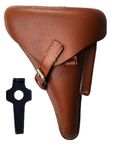 Army German Leather P08 Luger Black Pistol Holster With Take Down Tools (LIGHT BROWN)