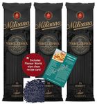 La Molisana Black Squid Ink Spaghetti (3 x 500g Packs) and Wipe-Clean Recipe Card