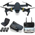 Drones for Adults with Cameras 4K, 3PCS Batteries Drones for Kids Foldable 4K Mini Drone with Camera RC Quadcopter, WiFi FPV Live Video, Altitude Hold, One Key Take Off/Landing, 3D Flip. Christmas Gifts for Girls/Boys