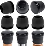 Ezprotekt Chair Sliders for Carpet, 24 Pcs Round Chair Glides for Carpet, Carpet Furniture Sliders Pads, Carpet Stool Leg Protectors Caps, Furniture Glides Quickly Black (XL Fit: 1.4"-1.65")
