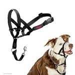 HALTI Headcollar Size 2 Black, UK Bestselling Dog Head Harness to Stop Pulling on the Lead, Easy to Use, Padded Nose Band, Adjustable & Reflective, Professional Anti-Pull Training Aid for Medium Dogs