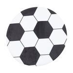 ORFOFE Round Rug Bedroom Soccer Rug Indoor Outdoor Rugs Basketball Rug Outside Rug Decorative Soccer Pattern Rug Floor Mat Decor White Non-slip Shower Mat Polyester (polyester) Child