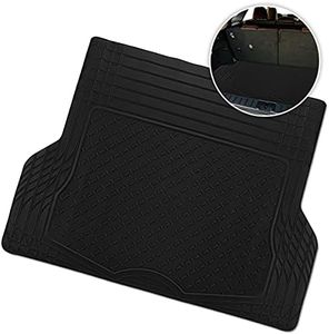 Zone Tech All Weather Rubber Semi Pattern Cargo Liner Trunk Floor Mat (1 Pack)