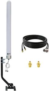 Outdoor Omni Directional 2x2 MIMO 4G LTE Antennas, 4G/ LTE Modem Antenna SMA TS9 with 10Meter Cable/Mounting Pole for 4G LTE WiFi Hotspot (Full Kit)