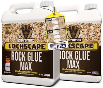 Petra Max Rock Glue for Landscaping - Wide Coverage & Pet Safe Mulch Glue for Rocks - Lockdown Gravel/Pebbles/Stones - Sticky Clear Gravel Binder & Decomposed Granite Stabilizer