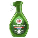 Fairy Skip the Soak Power Spray Fresh 650ml, Pre-Treatment Spray for Dishes & Kitchen, Effective on 100% Kitchen Grease, Anti Grease Remover, Degreaser Spray, Fast & Effortless Clean