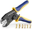 Haisstronica Crimping Tool for Non-Insulated Open Barrel Terminals Receptacles,AWG 22-10 Ratchet Wire Crimper Tool,Wire Terminal Crimper HS-5327