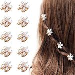 10 Pcs Small Mini Pearl Claw Clips 