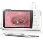 Anykit Digital Otoscope with Gyroscope, 4-inch IPS Screen, HD Ear Camera, 3.9mm Waterproof Ear Scope with 6 Lights, Earwax Removal Tool, 32GB Card, Supports Photo and Video Recording