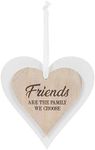 Double Wooden Heart Plaque Hanging 