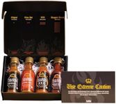 Mini Hot Sauce Challenge Box by Tabañero, Original, Extra Hot, XXX Hot & Dragon’s Breath, Hot Sauce Gift, Gluten Free, All Natural, Low Sodium, Vegan, Kosher, Made in the USA, 4-Pack, 1.7 oz Bottles