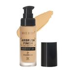 Swiss Beauty Airbrush Finish Lightweight Foundation | Full Coverage Blendable Foundation for Face makeup |With benefits of hyaluronic acid, Aloevera and Vitamin E | 30ml | Shade- Fair Ivory