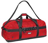 Fitdom 130L 36" Heavy Duty Extra Large Sports Gym Equipment Travel Duffle Bag W/Adjustable Shoulder & Compression Straps Soccer Baseball Basketball Hockey Football & Team Coaches & More, red