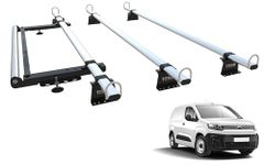 TITAN WorkReady Van Roof Rack 3 Bars - Compatible Fittings to fit a VAUXHALL/OPEL COMBO CARGO Van (2018-onward) - With Rear Roller