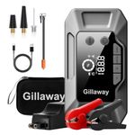 Gillaway Q11 Jump Starter with Air Compressor 150PSI, 4500A Portable Car Battery Jump Starter Battery Pack (10 L Gas/8.0L Diesel), Car Charger, LED Light, Power Bank- HIVAGI.