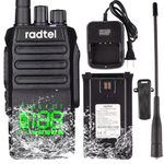 Radtel RT-493 IP67 Waterproof Ham Radio Handheld 10W Long Range Two Way Radio for Adults, Walkie Talkie 430-440 Scanning & Receiving, Type-C Charging, Built-in Display