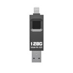 128GB Encrypted USB Drive,Fingerprint Flash Drive,Secure Password Protected U Disk, USB Memory Stick, USB Thumb Drive,Encryption Storage for iPhone/iPad/iPadmini/Mac/PC