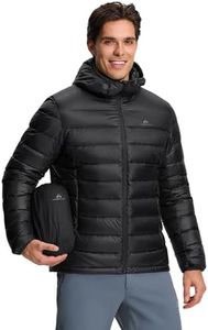 Pioneer Camp Down Jacket Men Primaloft Lightweight Packable Puffer Jacket with Hood Insulated Warm Winter Puffy Coat