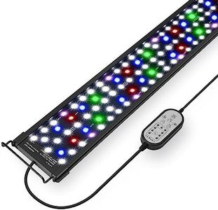 Aquarium Light,14W 24/7 Natural Mode,9 Light Modes(Water Grass Mode & 7 Colors & Cycle),Adjustable Timer and 7 Color Brightness - with Expandable Mounting Bracket for 12~18IN Fish Tank