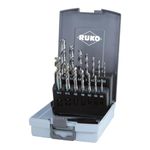 Ruko HSS Machine Tap Set in Plastic Case, Bright Finish, 14 Pieces, R245049RO