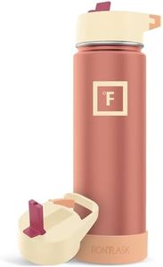 IRON °FLASK Sports Water Bottle - Wide Mouth with Straw Lid & Boot - Stainless Steel Gym & Outdoor Bottles for Men, Women & Kids - Double Walled, Insulated Thermos, Metal Canteen - Dream Sunset, 22 Oz