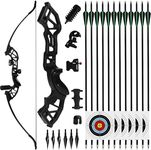 NorthSpoor 40lbs Archery Recurve Bows Set,Bow and Arrow Adults,Right Hand Longbow with Target Exercises Used for Recurve Bow,Suitable for Outdoor Hunting