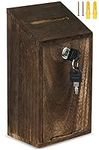 Wood Suggestion Box with Lock Mailb