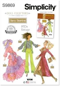 Simplicity UNDEFINED Doll Clothes Sewing Pattern, Multicolor 2 Piece