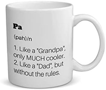 Pa Coffee Mug, Funny Gifts for Papa, World's Best Pa Birthday Present, Grandpa Cup Gift Ideas, White