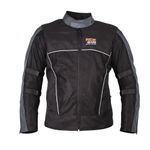 Ride Gears Riding Jacket, Black/Dark Grey, Size L, Ventilated Mesh, Impact Protection, CE Level 2 Armour, 600D PU Coated Polyester