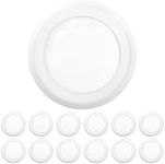 Sunco 12 Pack 5/6 Inch LED Disk Lights, Flush Mount Disc Recessed Ceiling Can Lighting, 1050 LM, 3000K Warm White, Dimmable, 15W=75W, Damp Rated ETL