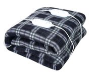 WARMZZZ Electric Double Bed Blanket (60x60 Inch) | Heated Bed Sheet with 3 Heat Settings | Dual Safety & Overheat Protection | Electric Under Blanket for Warm Winter Sleep, 6 Years Warranty