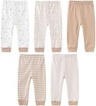 JELYLOVE Unisex Baby Boy Girl Pants Sets Cotton Soft Infants Bottoms Casual 5 Pack 0-12 Month Babies' Leggings