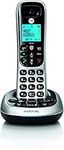 Motorola CD4011 DECT 6.0 Cordless Phone with Answering Machine and Call Block, Silver/Black, 1 Handset