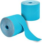 Scalloped Blue Bulletin Board Borders for Teachers Supplies, Classroom Cork Board Decorations (2 in x 50 Ft, 2 Rolls)