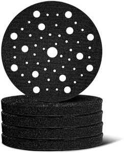WOTAHI 6 Inch 5-Piece Orbital Sander Interface Pads, 53 Holes Hook and Loop Interface Buffer Pads, Soft Foam Sanding Pads for Orbital Sander
