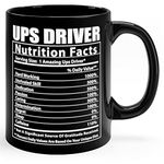 Funny Ups Driver Nutritional Facts Black Coffee Mug 11oz