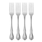 Oneida B552004A True Rose Everyday Flatware Dinner Forks, Set of 4