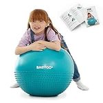 BABYGO® Kids Exercise Ball | Balance Stability Yoga Ball Autism Therapy Sensory Development ASD Special Needs Chair | 45cm Fun Play Book & Pump Included (45CM, Turquoise)