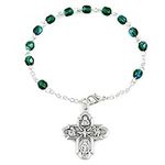 Rosary Catholic Bracelet Emerald Cr
