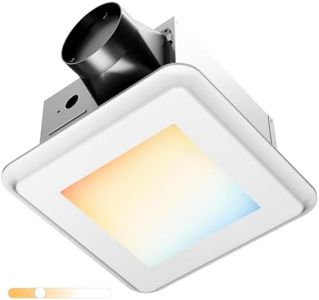 Amico Bathroom Exhaust Fan with Light, 80 CFM, 0.9 Sones, 1000LM, 5CCT, Easy Install, Ceiling Mount Shower Bathroom Fan, Adjustable Exhaust Vent with light, UL Certified