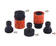 HQMPC 20 Pieces Plastic Garden Quick Connectors Garden Hose Connector Hose Adapter 3/4"GHT Female And Male Couplers 3/4"GHT Female Males Male Nipples 4SETS(20PCS CONNECTORS)