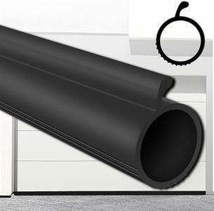 Gaahing 0.19" P-Bulb Garage Door Bottom Seal Strip - Replacement Impact Buffer Weatherstripping, Fits Single Track Overhead Door (16.4 FT, Black)
