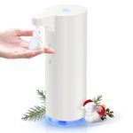 Automatic Foaming Soap Dispenser: LAOPAO Rechargeable Touchless Soap Dispenser Stainless Steel Foam Soap Dispenser for Bathroom Hand Soap Pump for Kitchen Xmas Gift, 9oz, White