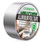 Silver Aluminum Foil Duct Tape Heavy Duty,High Temperature Sealing and Patching,Perfect for HVAC,Air Ducts,Foamboard,Metal Repair,Insulation,Dryer Vent and More (4.0mil x 2 Inches x 20Yards)