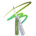 CHARMACY Chameleon Eyeliner Liquid Liner, Glitter liquid eyeliner waterproof, Metallic Intense Color Shifting Colorful Eyeliner, Long wearing,Ultra-Fine Tip Smudge-proof,YELLOW GREEN INDIGO 906