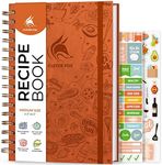 Clever Fox Recipe Book Spiral – Make Your Own Family Cookbook – Blank Recipe Notebook Organizer – Empty Cooking Journal to Write In Recipes – Medium Size, 6.3”x8.3”, Hardcover (Orange)