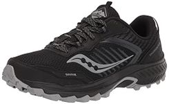 Saucony Mens Excursion Tr15 Trail Running Shoe, Black/Shadow, 11