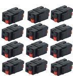 DIYTECH Speaker Keystone Jack – Spring Loaded Speaker Jack for Keystone Wall Plate, Female to Female, for Home Theater Wall Plates - Black (12-Pack)